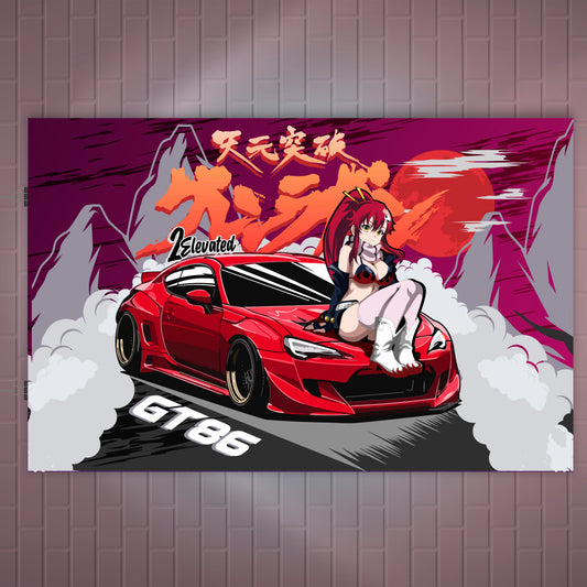Yoko and GT86 Poster / Wall Banner