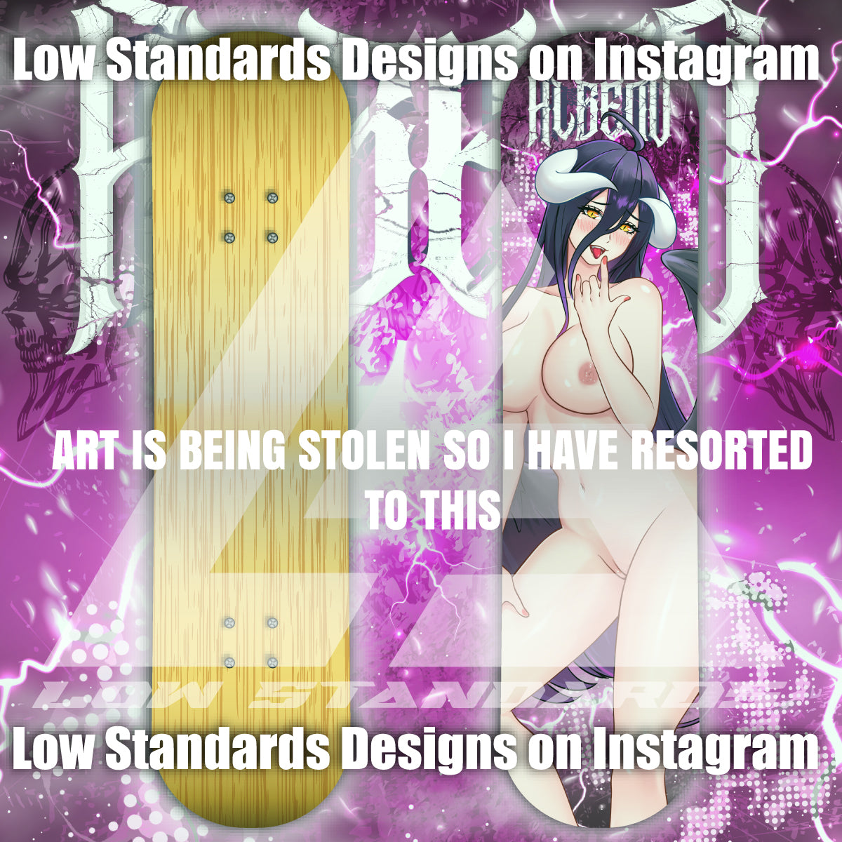 Seductive Albedo <3 Skate Deck