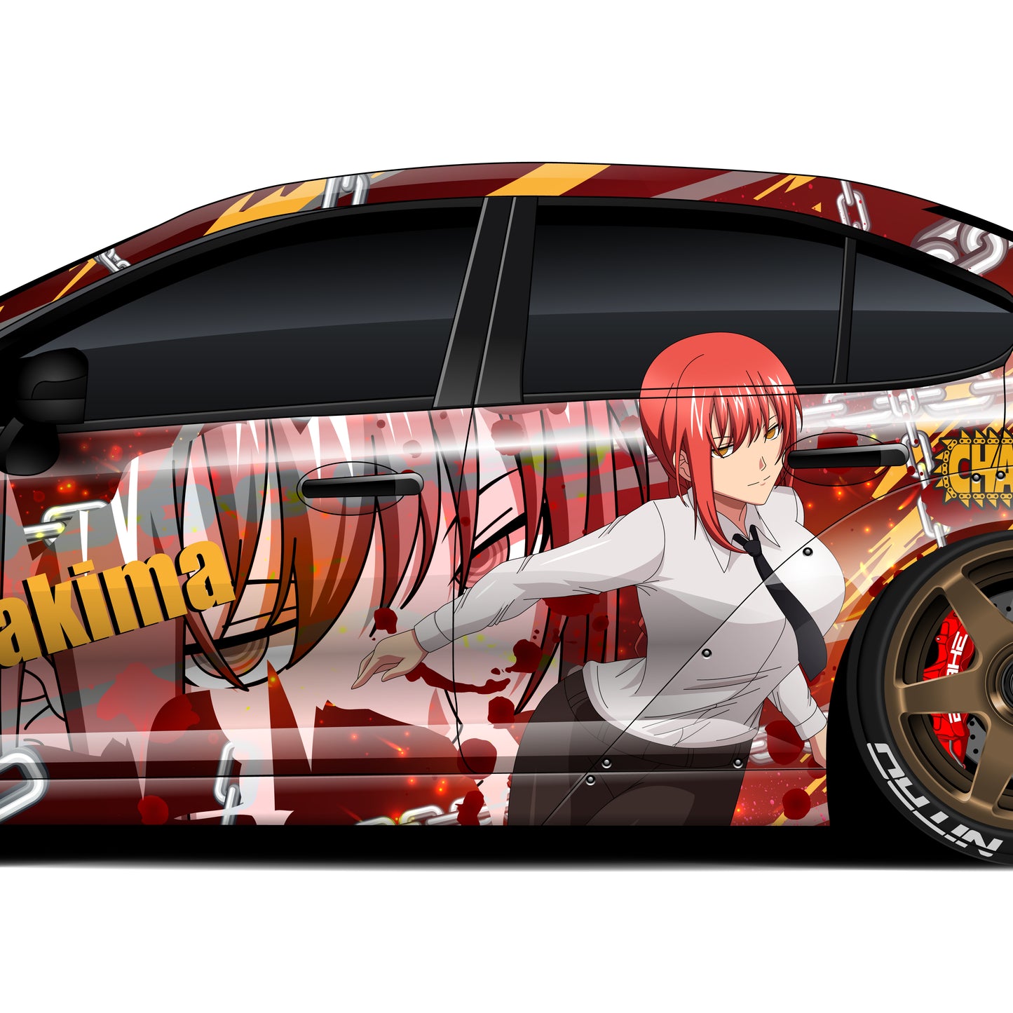 Chainsaw Man Makima Universal Itasha Sides Wrap Design Files