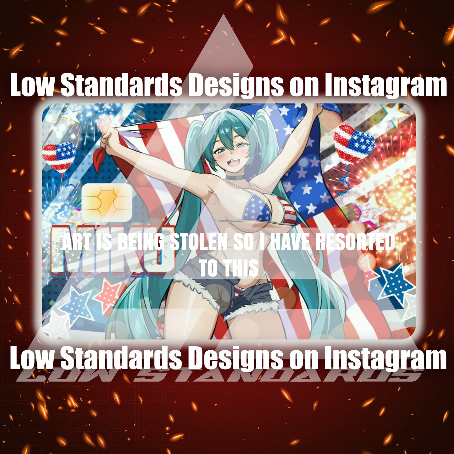 American Miku Credit Card Skin