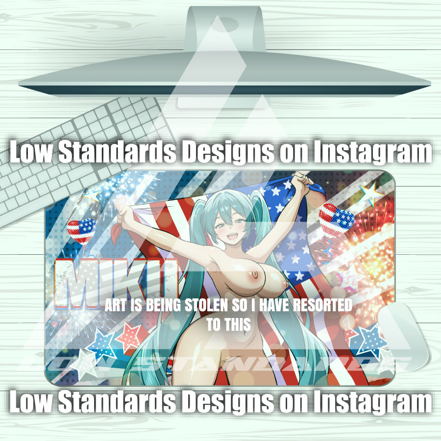 American Miku <3 Mousepad