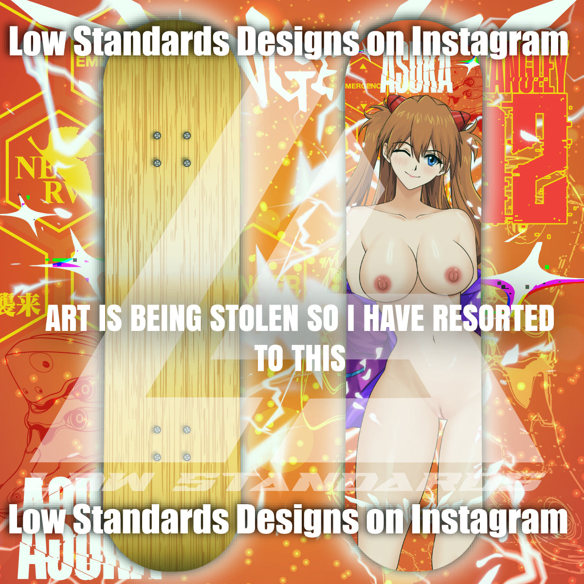 Asuka Langley <3 Skate Deck
