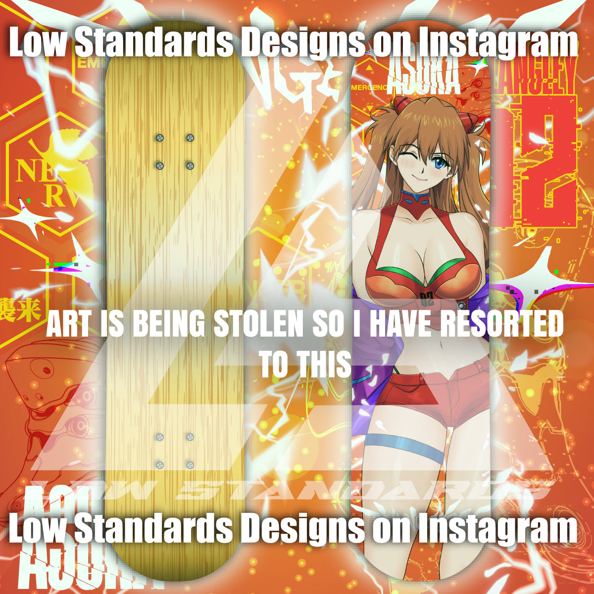 Asuka Langley <3 Skate Deck