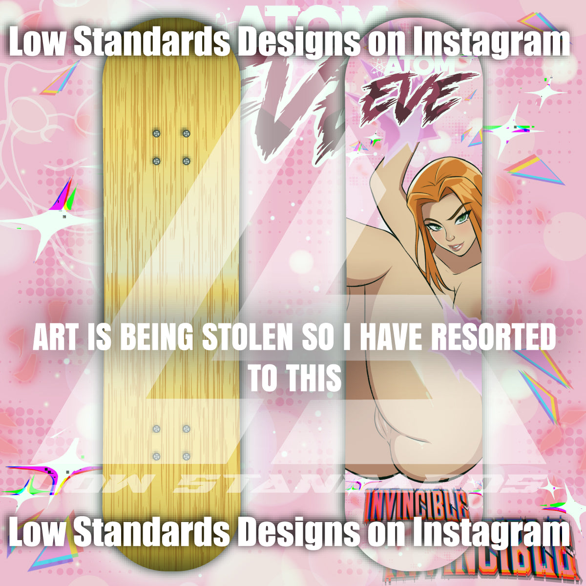 Atom Eve <3 Skate Deck