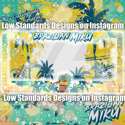 Brazilian Hatsune Miku Acrylic License Plate Frame