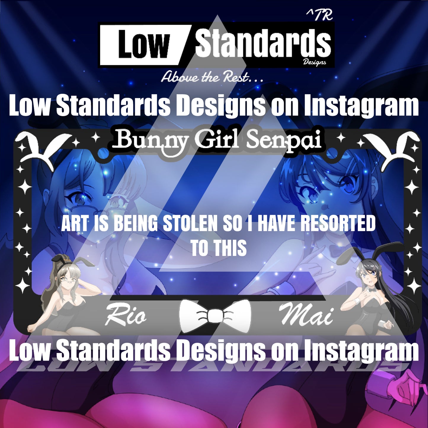 Bunny Girl Senpai License Plate Frame
