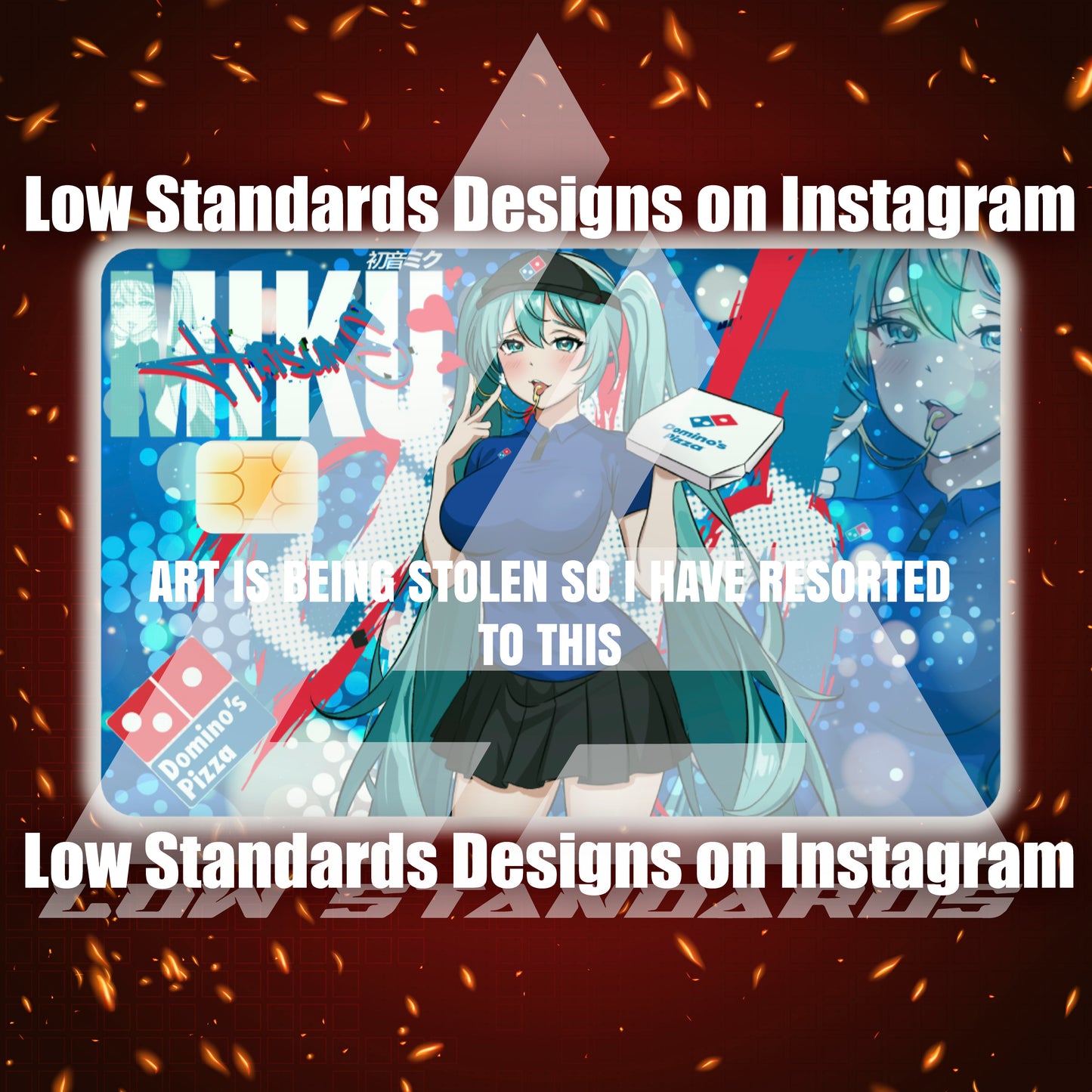Dominos Miku Credit Card Skin