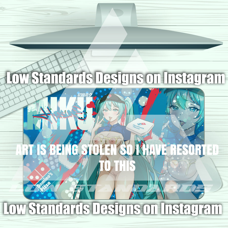Dominos Pizza Girl Hatsune Miku Mousepad