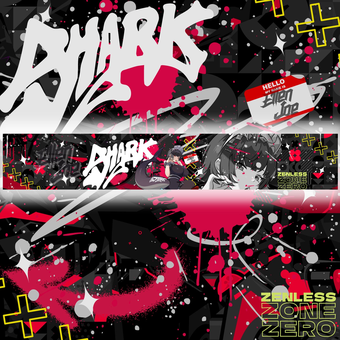 Seductive Shark Ellen Joe Windshield Banner