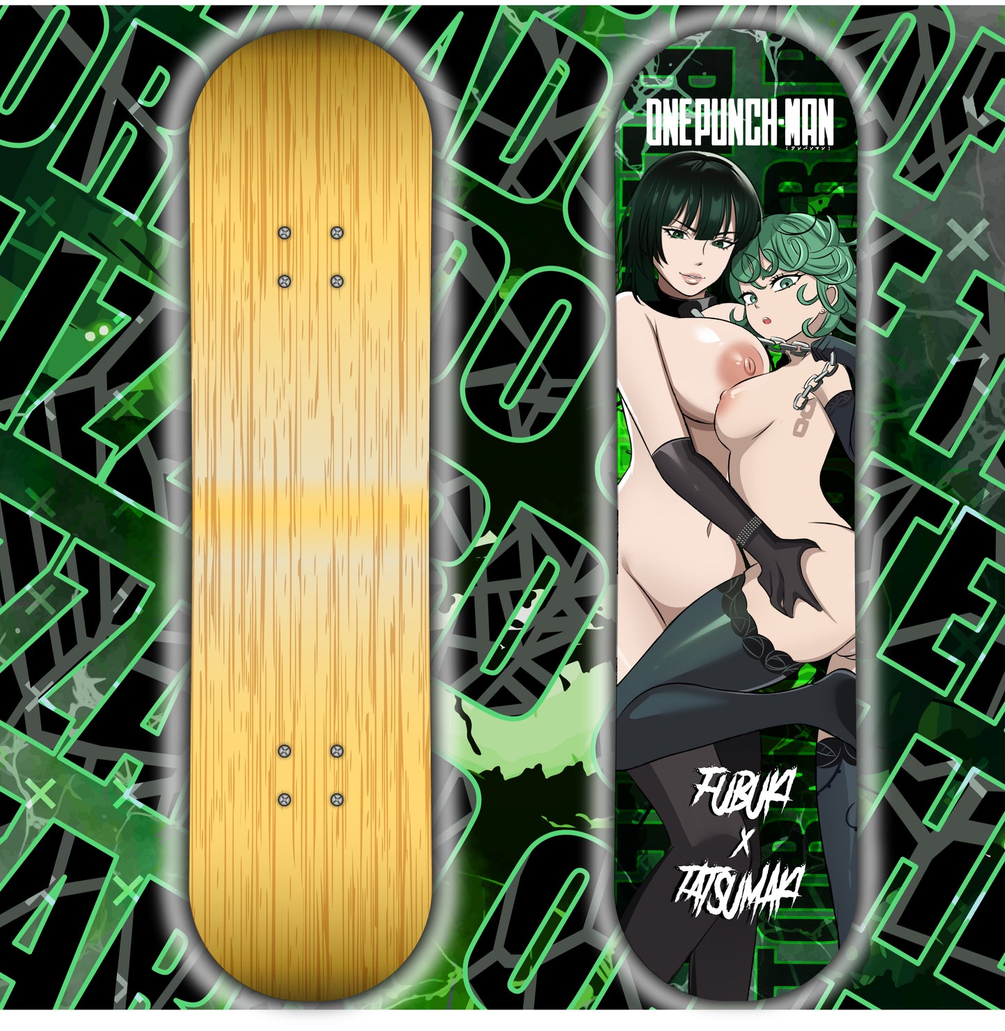 Seductive Fubuki and Tatsumaki <3 Skate Deck
