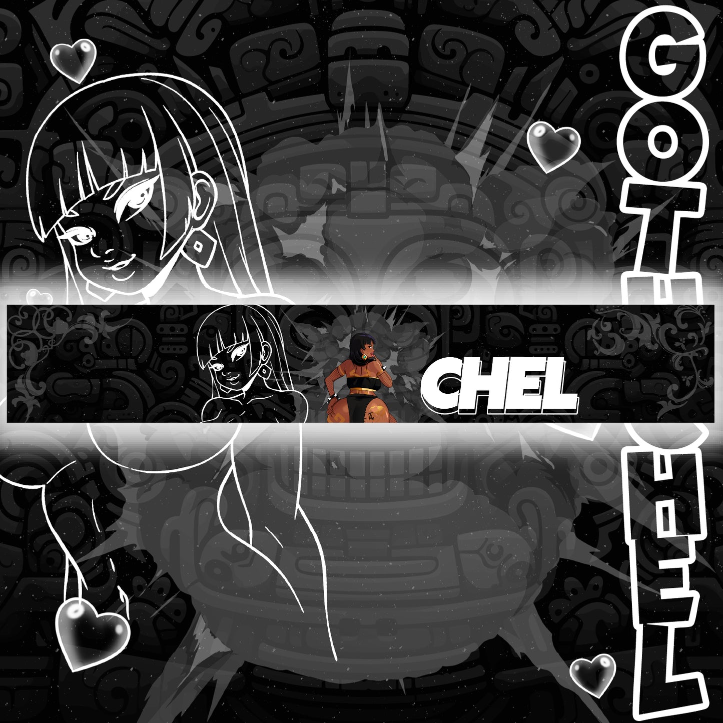 Goth Chel <3 Windshield Banner