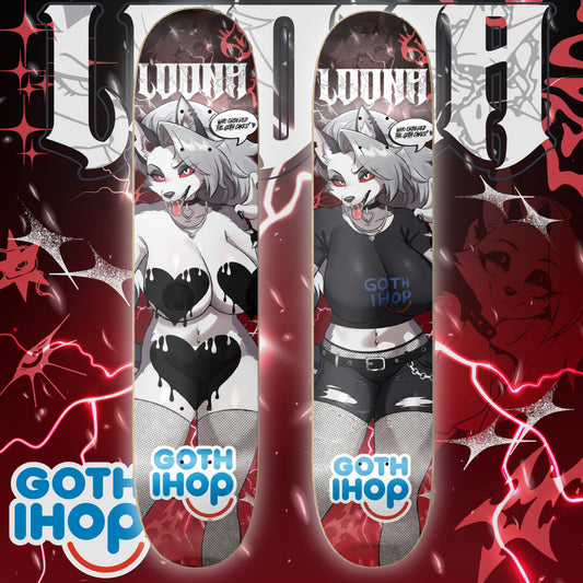Goth IHop Loona Wolf Skate Deck
