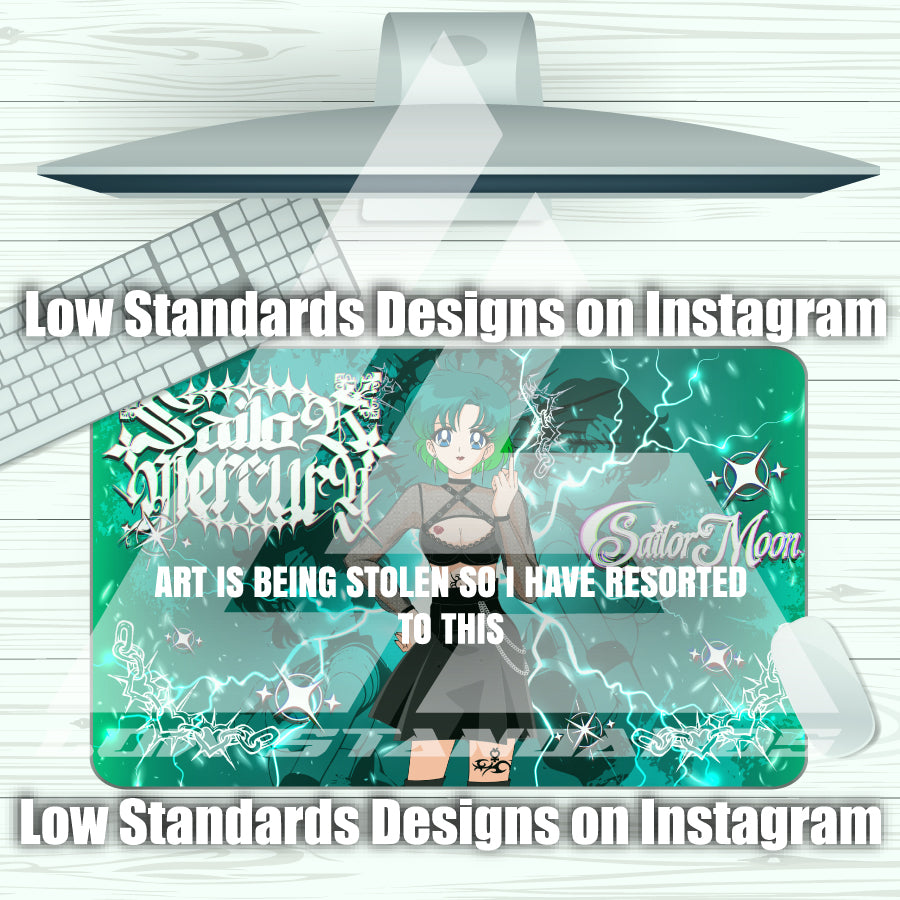 Goth Sailor Guardian Mercury Mousepad