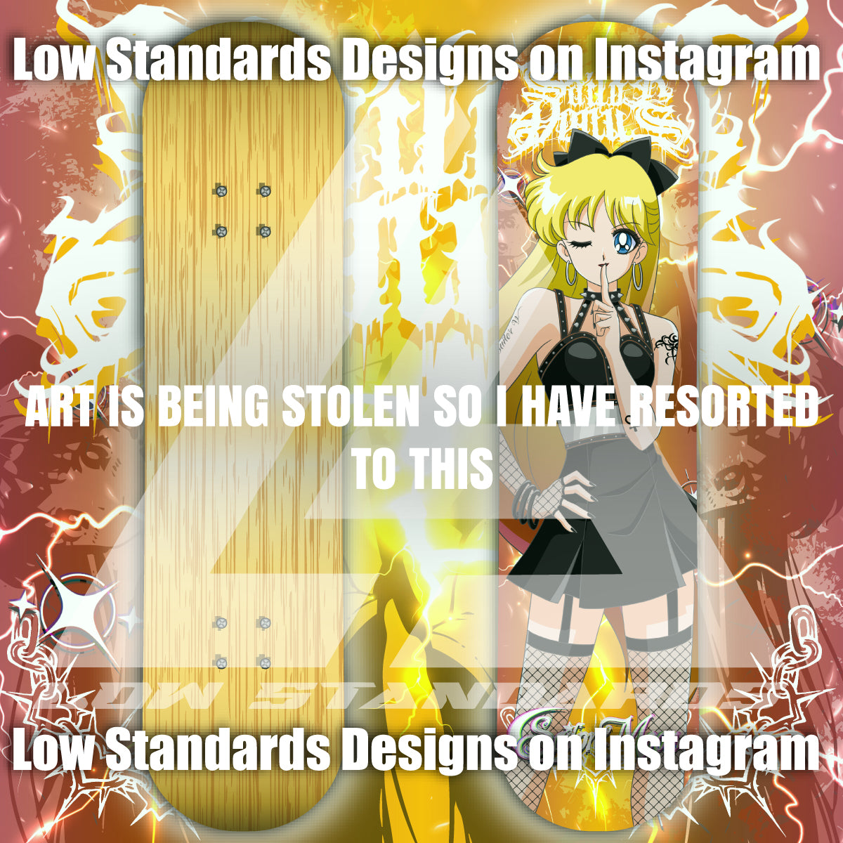 Goth Sailor Guardian Venus Skate Deck