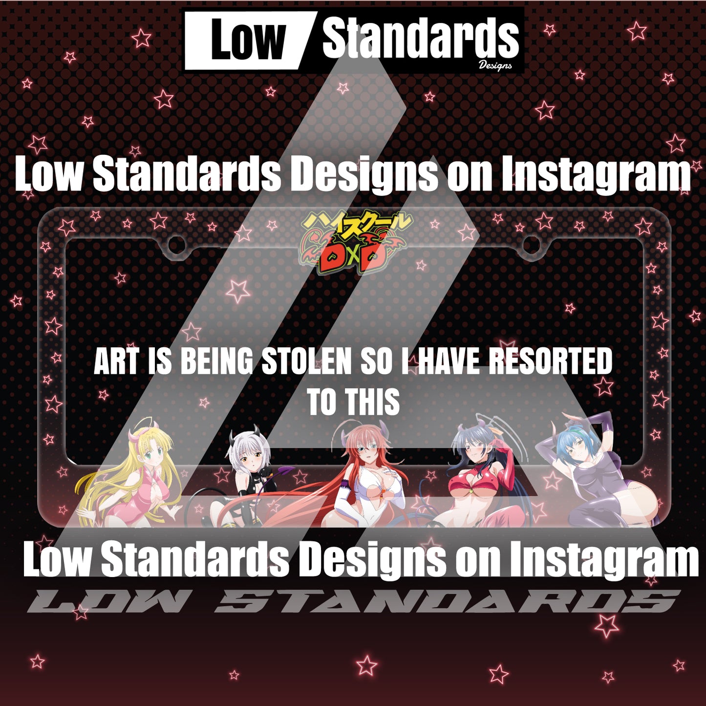High School DxD License Plate Frame V2