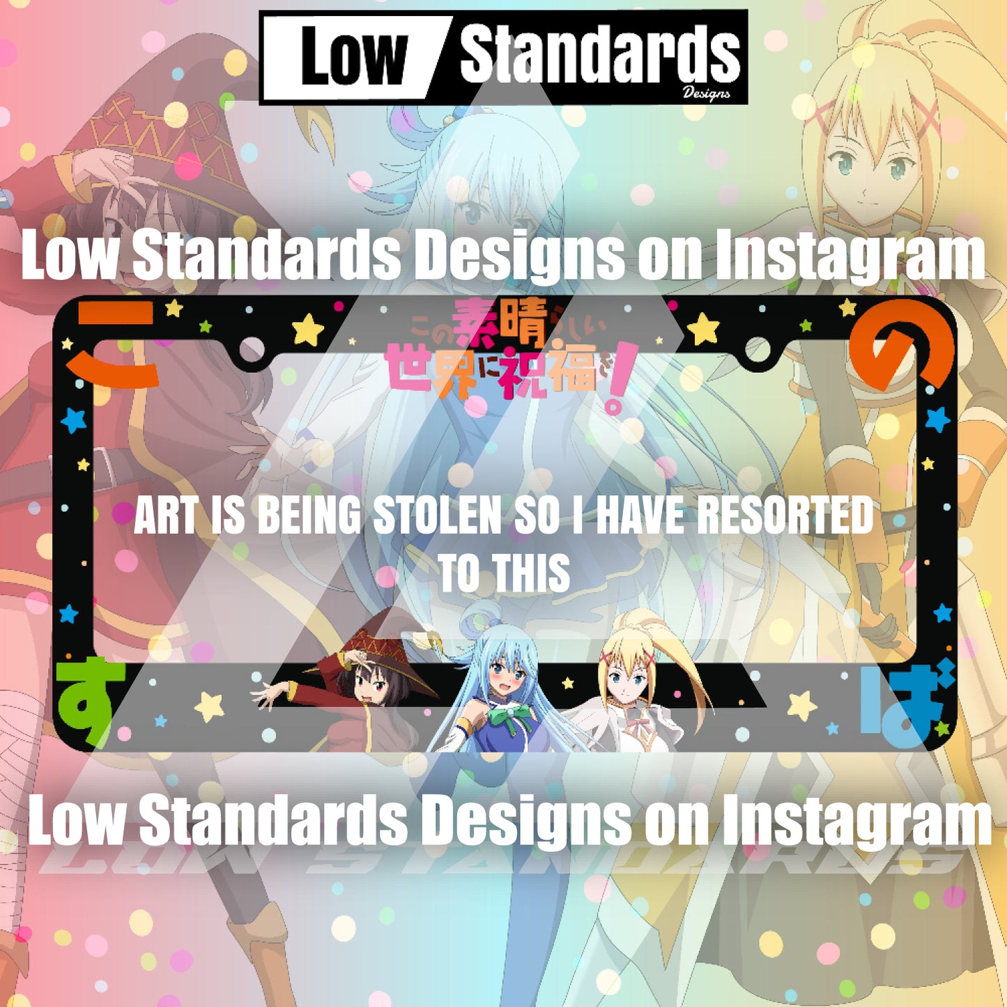 Konosuba License Plate Frame