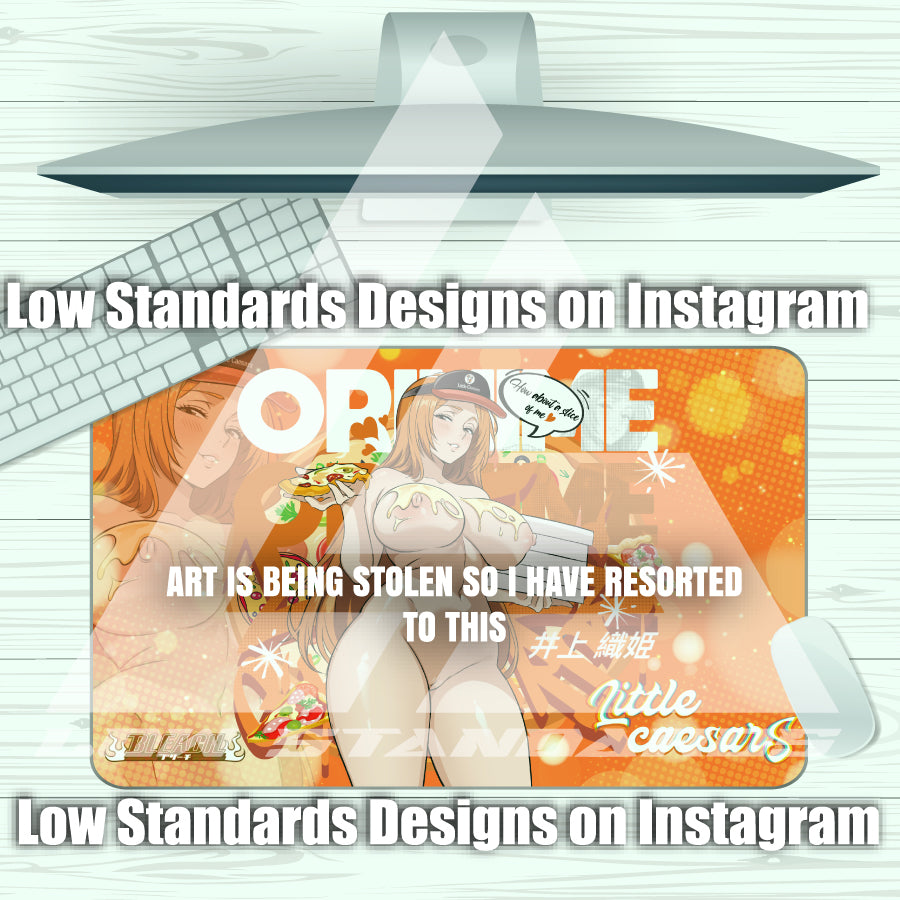 Little Caesars Delivery Girl Orihime Inoue Mousepad