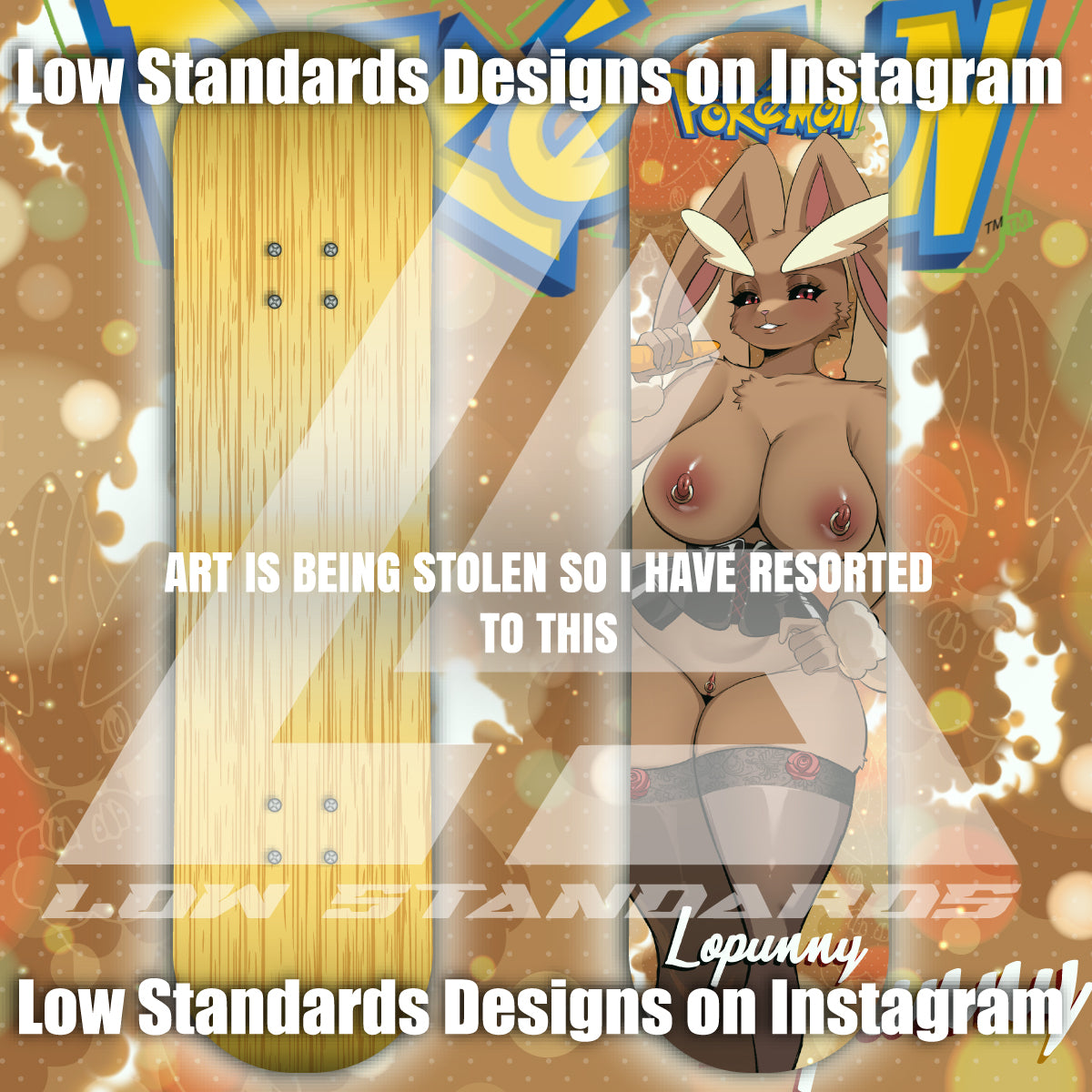 Seductive Lopunny<3 Skate Deck