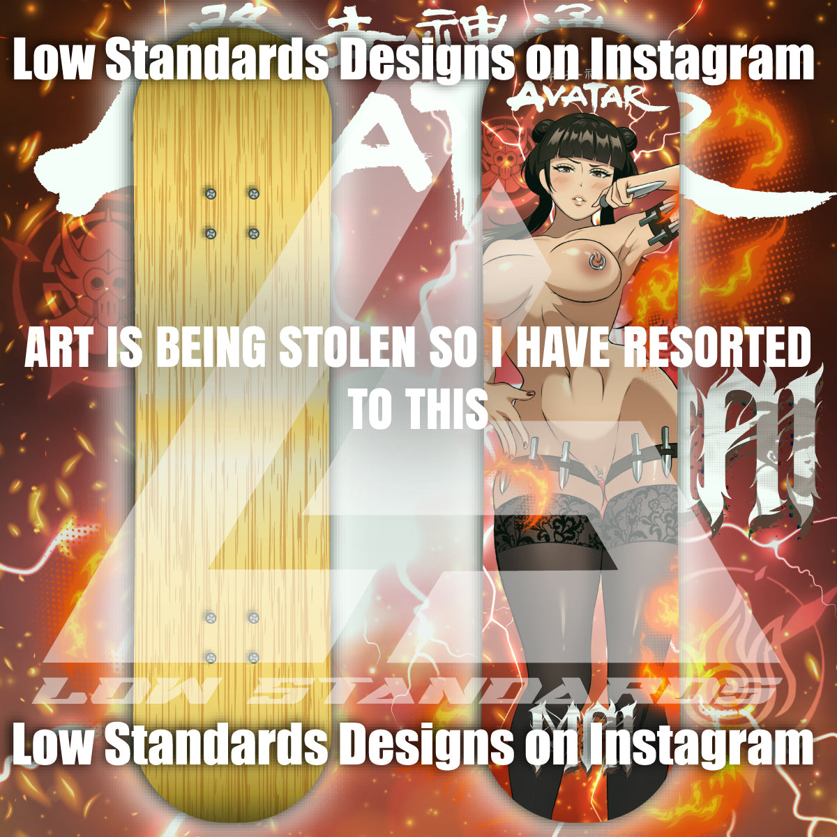 Seductive Fire Nation Mai <3 Skate Deck