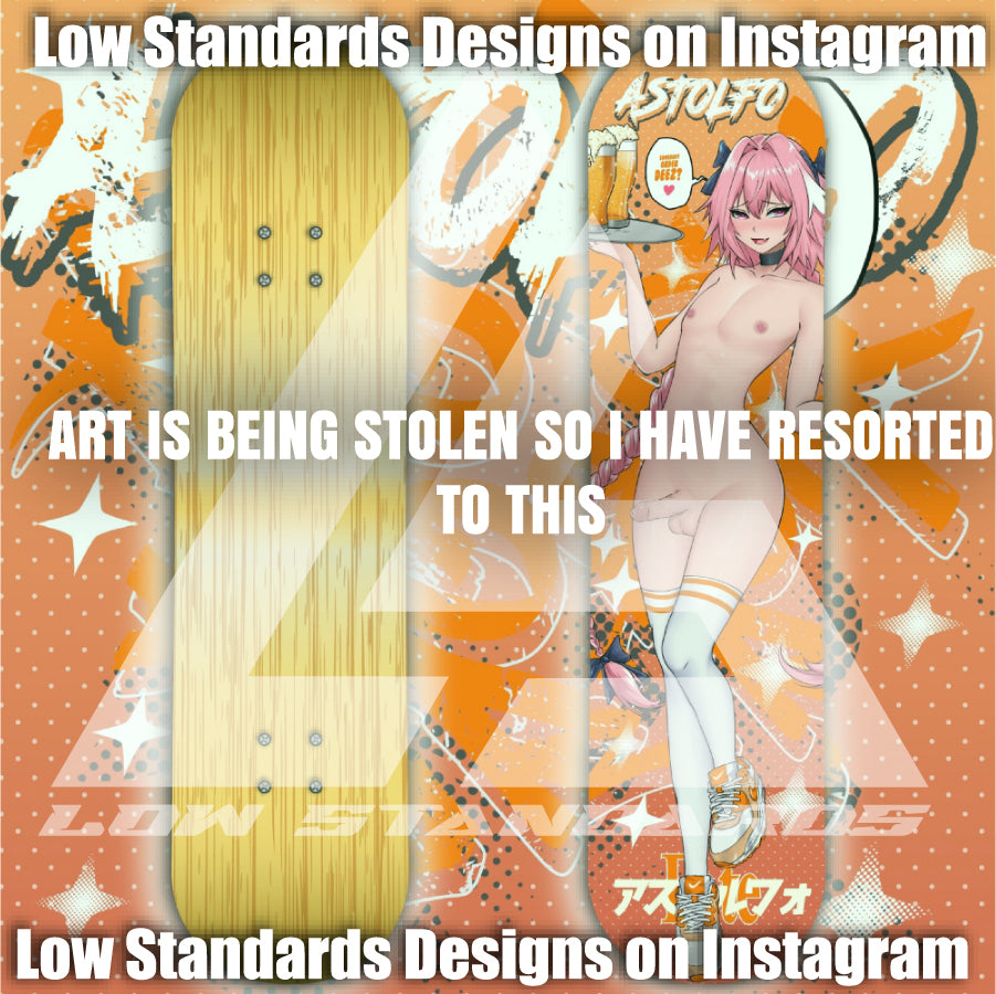 Femboy Hooters Astolfo Skate Deck