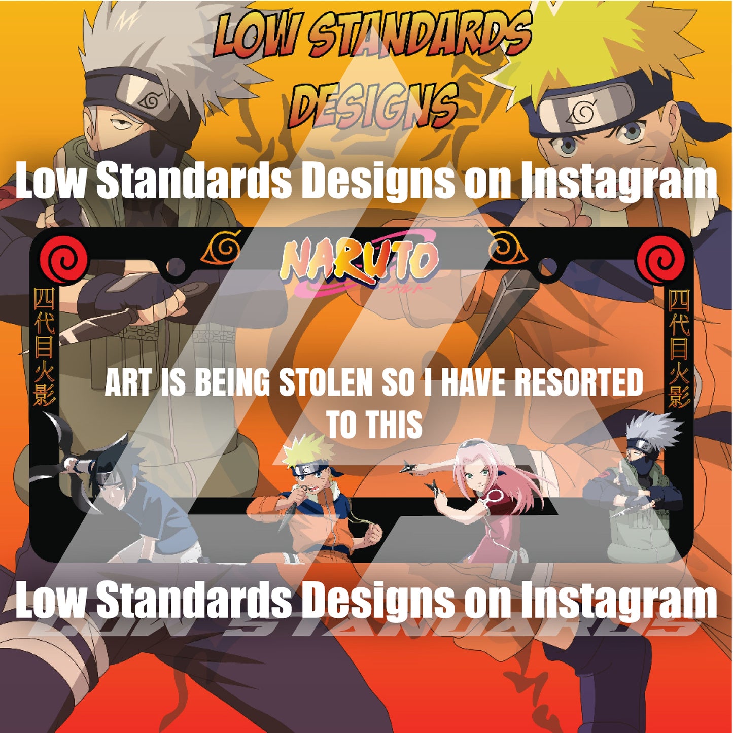Naruto License Plate Frame