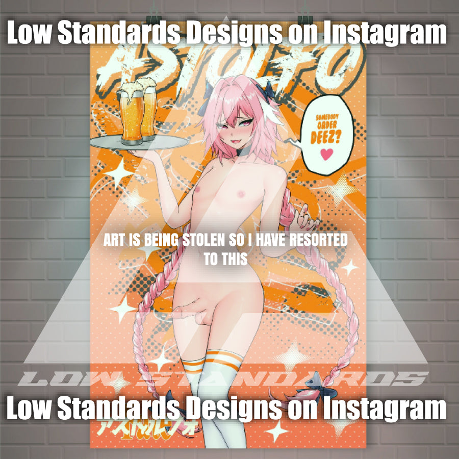 Femboy Hooters Astolfo Poster / Wall Banner