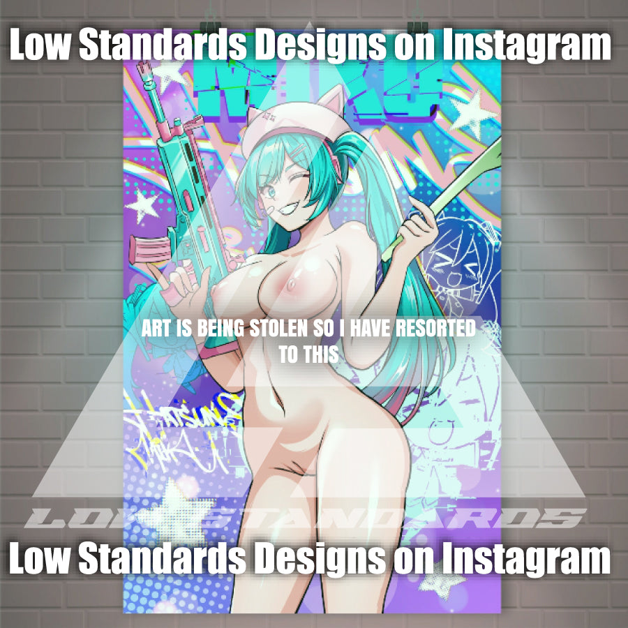 Fortnite Hatsune Miku <3 Poster / Wall Banner