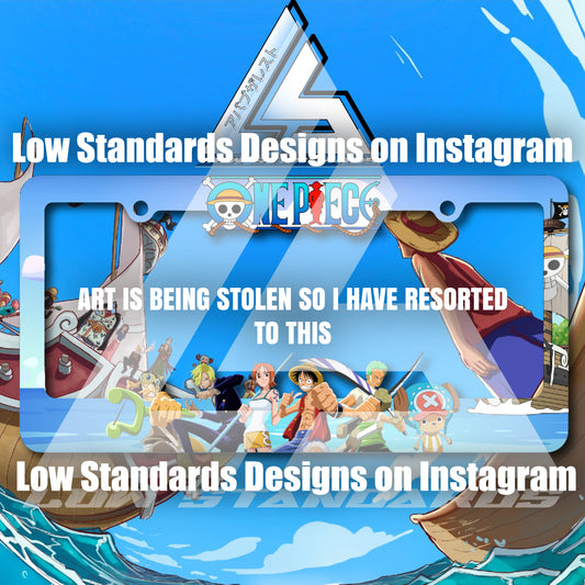 One Piece License Plate Frame