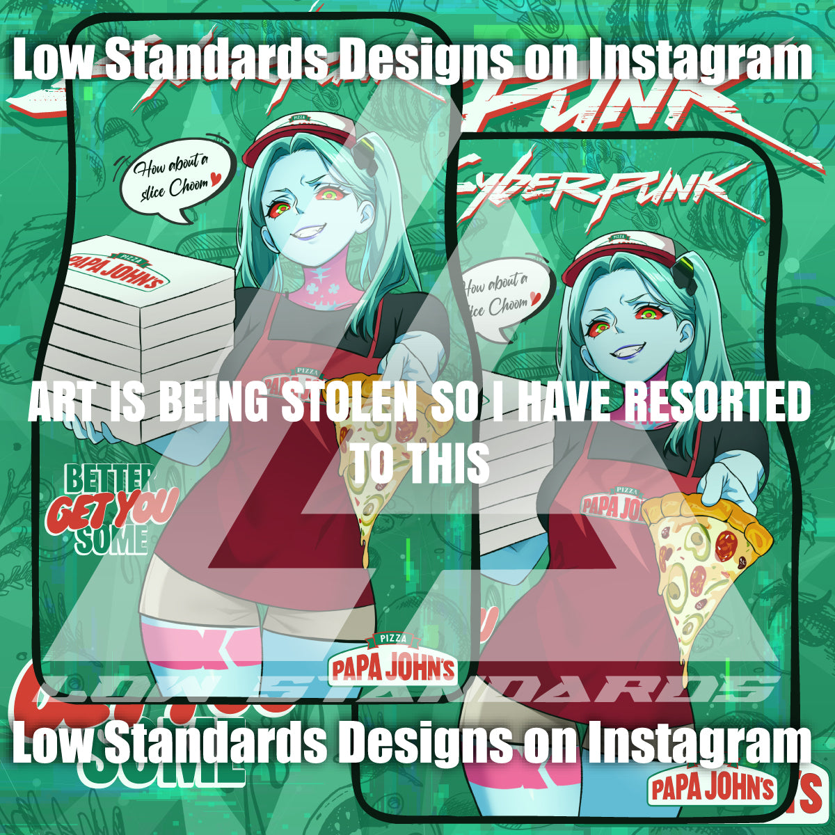 Papa John's Delivery Girl Rebecca Miku Car Mats