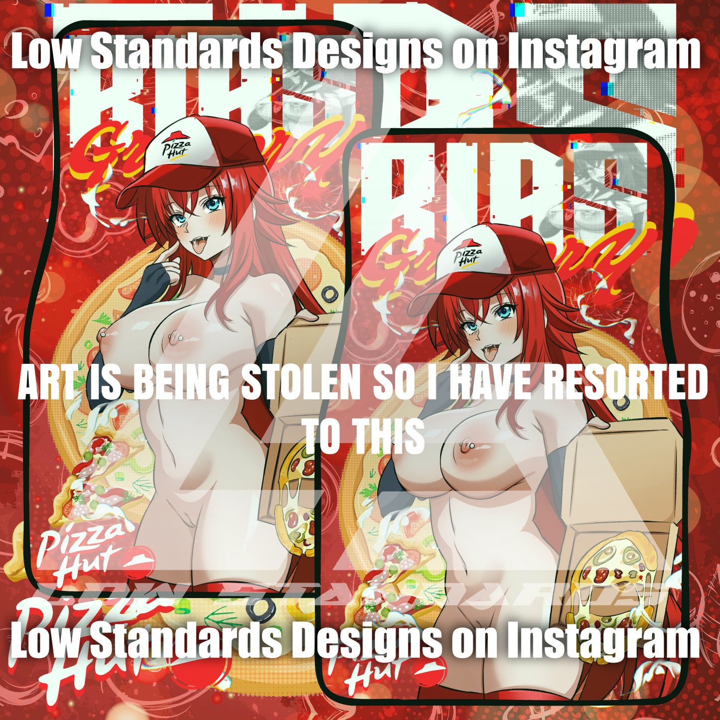 Pizza Hut Rias Gremory Car Mats