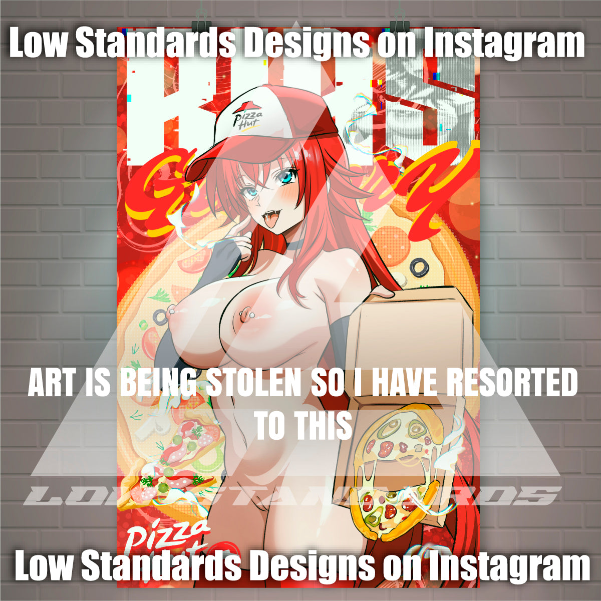 Pizza Hut Rias Gremory Poster / Wall Banner