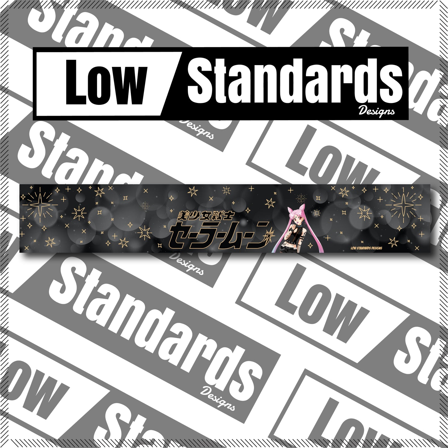 Black Lady Punk Windshield Banner