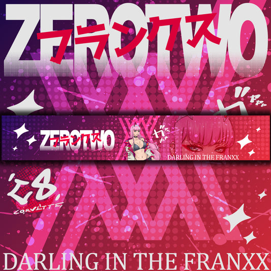 Zero Two C8 Edition Windshield Banner