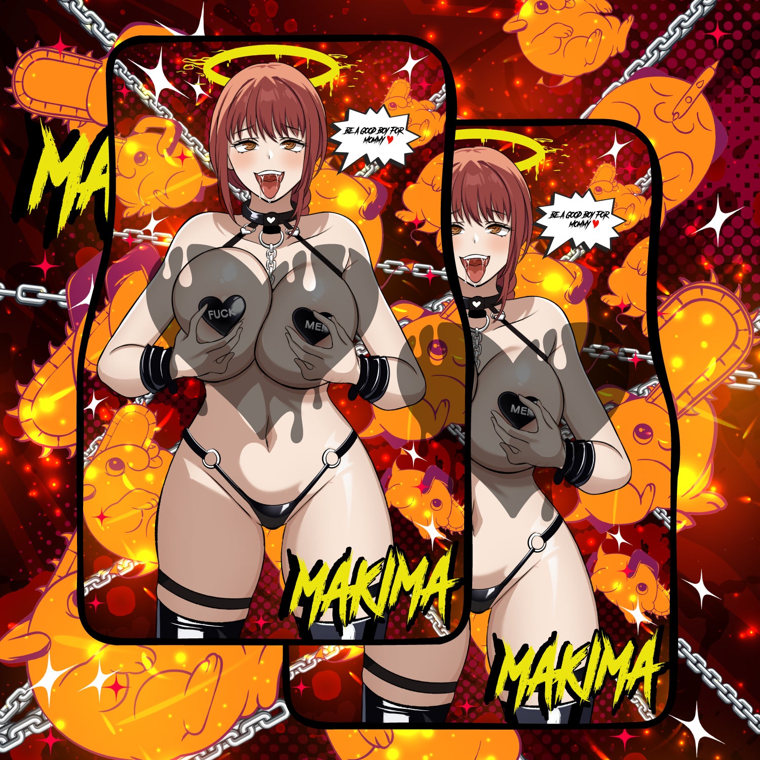 Anime Waifu Car Mats Ahegao Makima