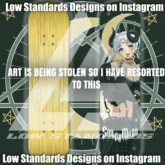 Seductive Succubus Moon Skate Deck