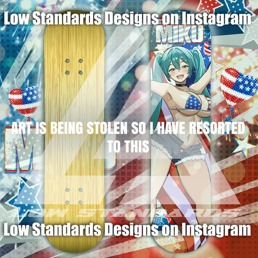 American Miku <3 Skate Deck