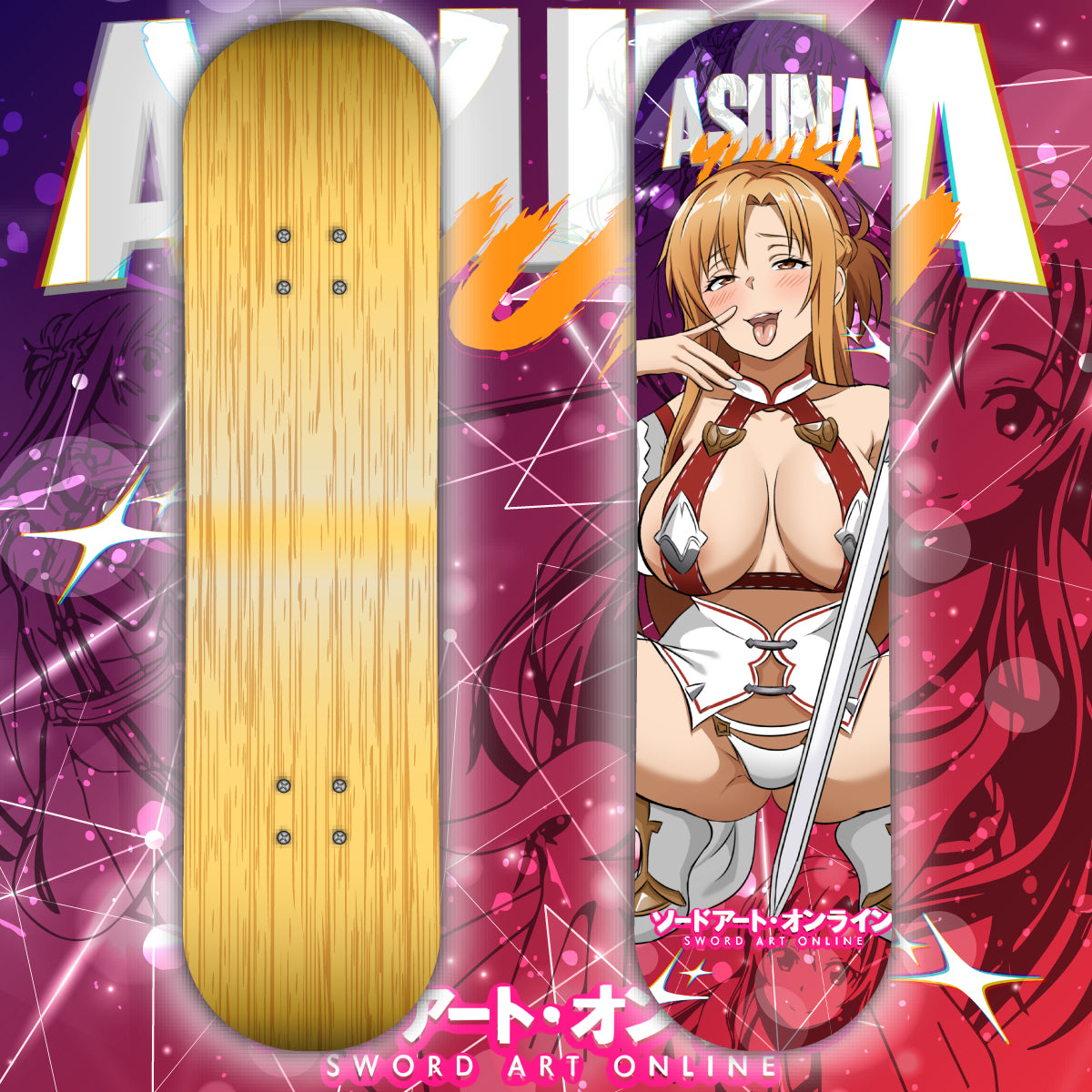Anime Waifu Skate Deck Asuna
