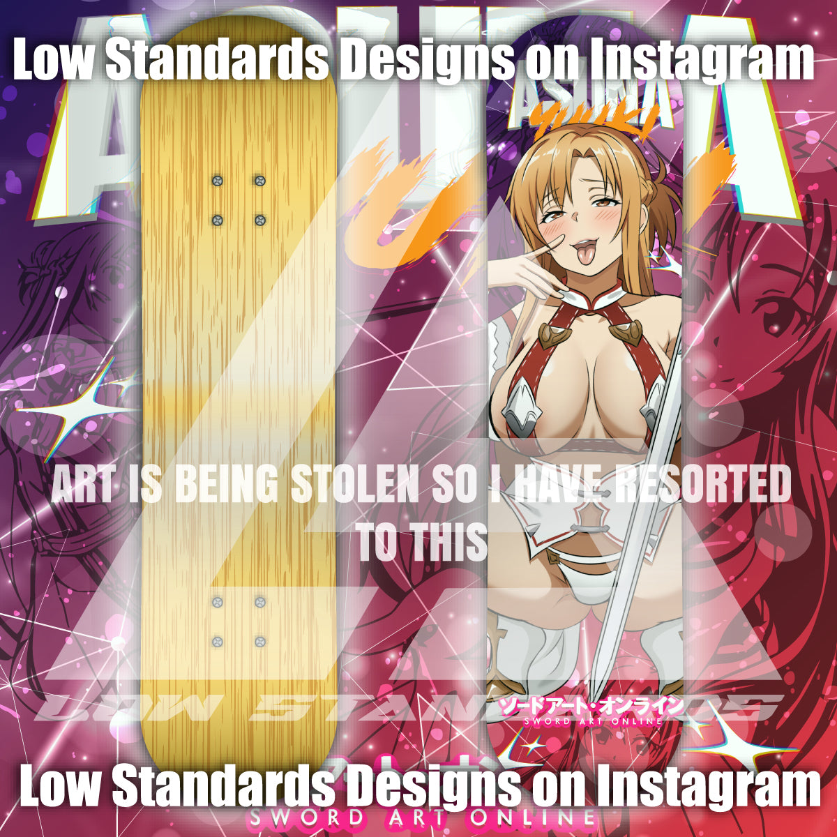 Seductive Asuna <3 Skate Deck