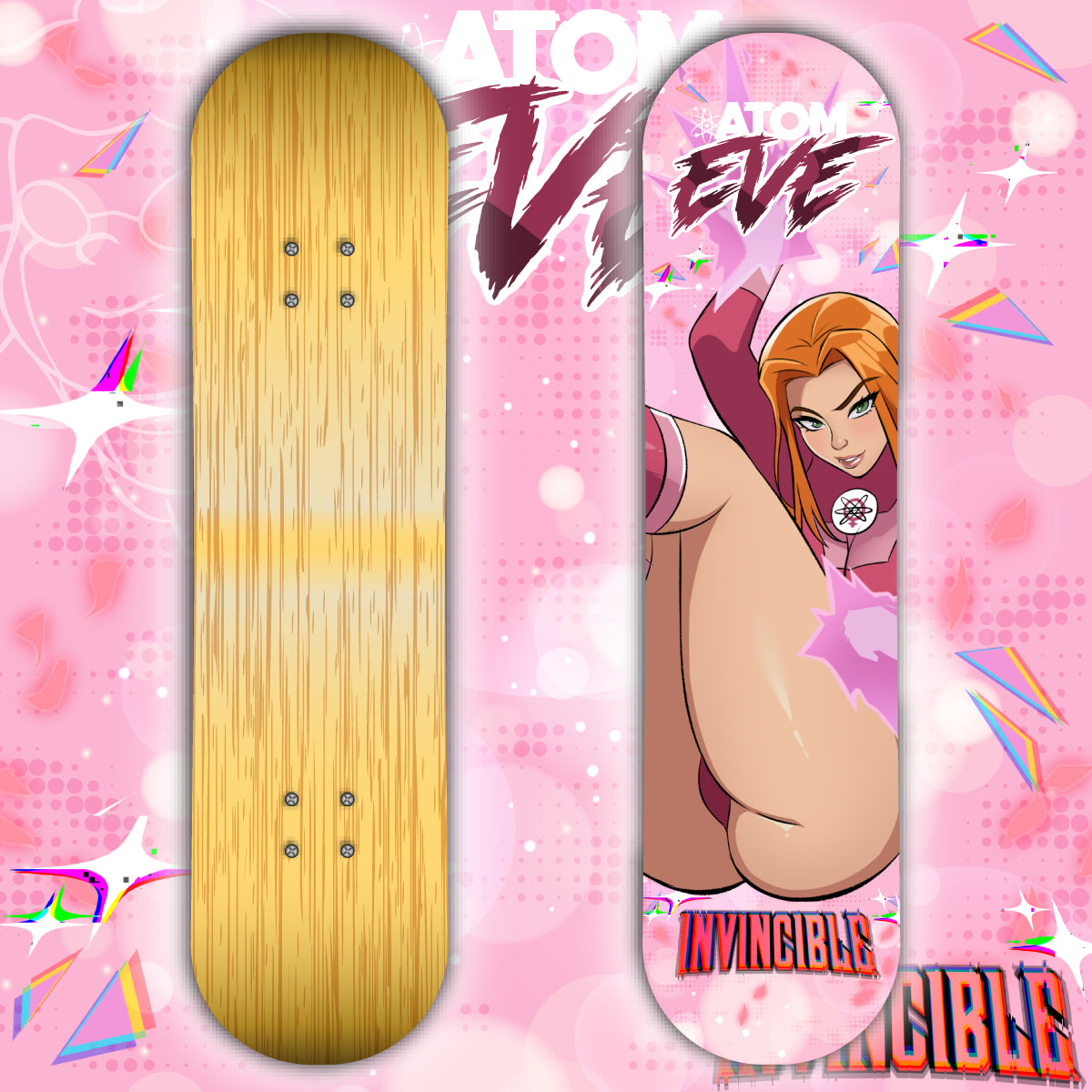Anime Waifu Skate Deck Atom Eve