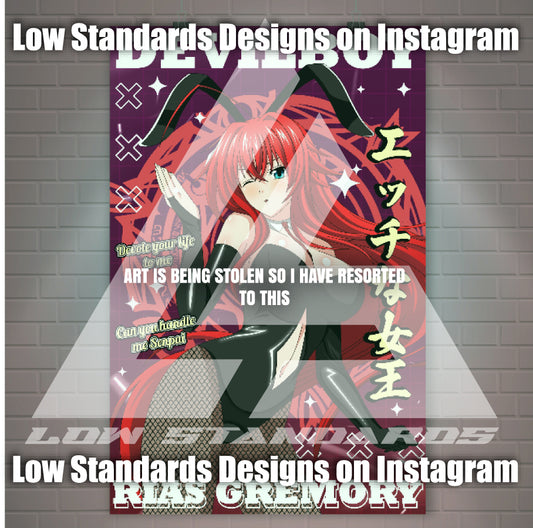 Bunny Girl Rias Gremory Poster / Wall Banner
