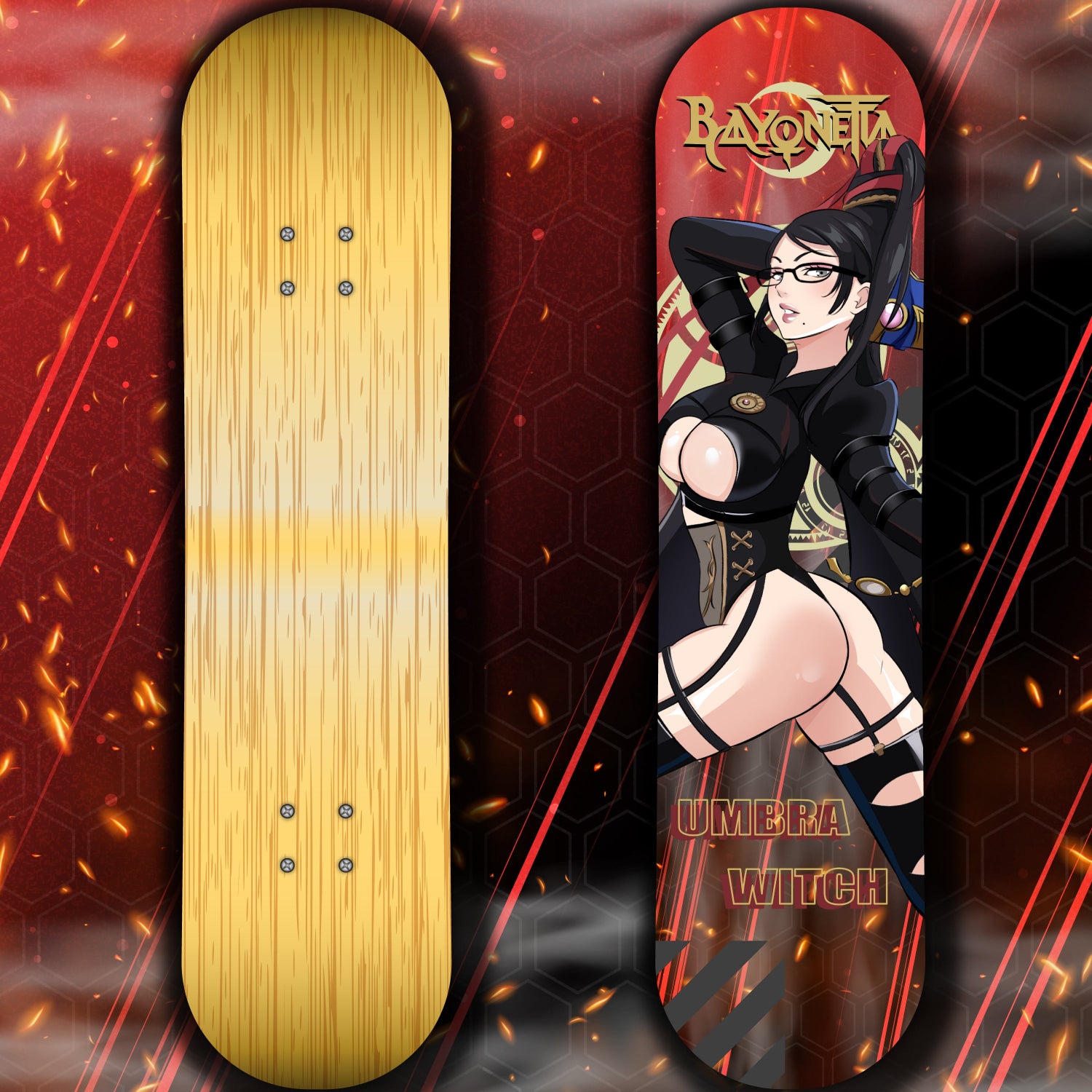 Anime Waifu Skate Deck Bayonetta