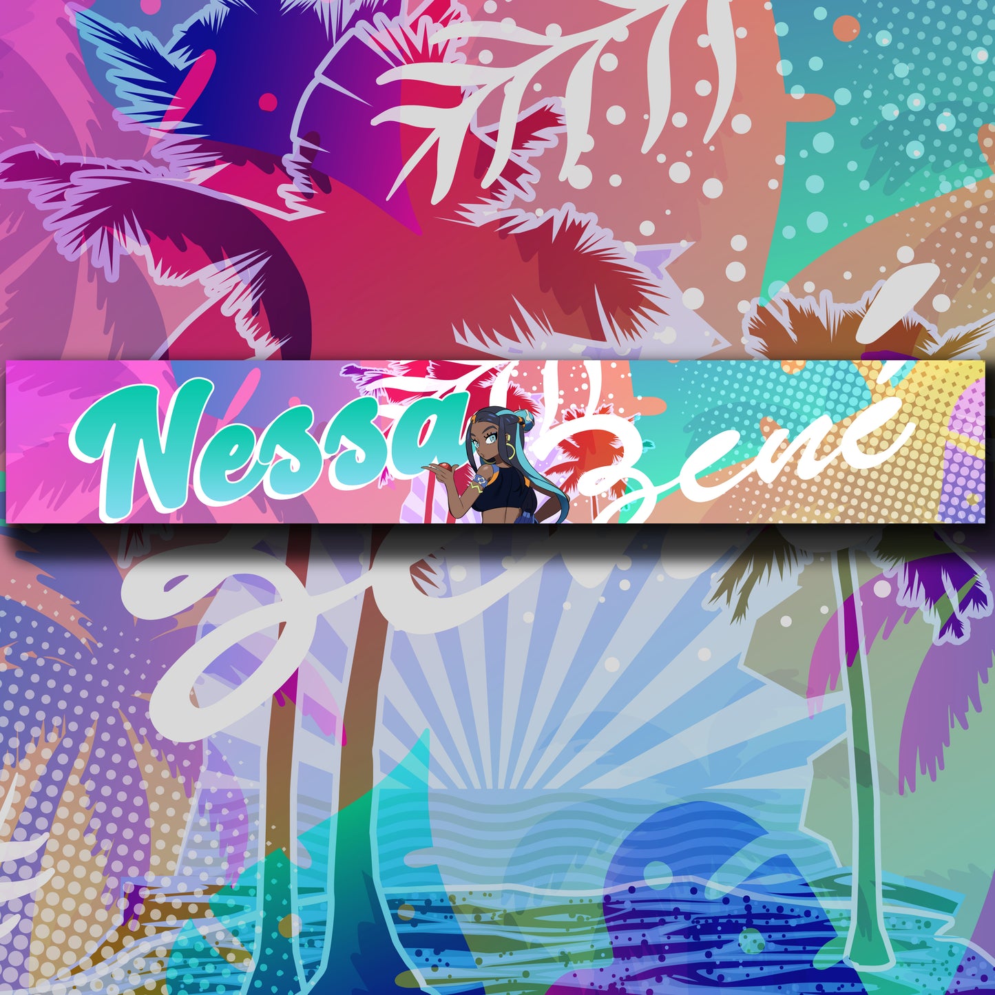 Beach Babe Nessa Windshield Banner