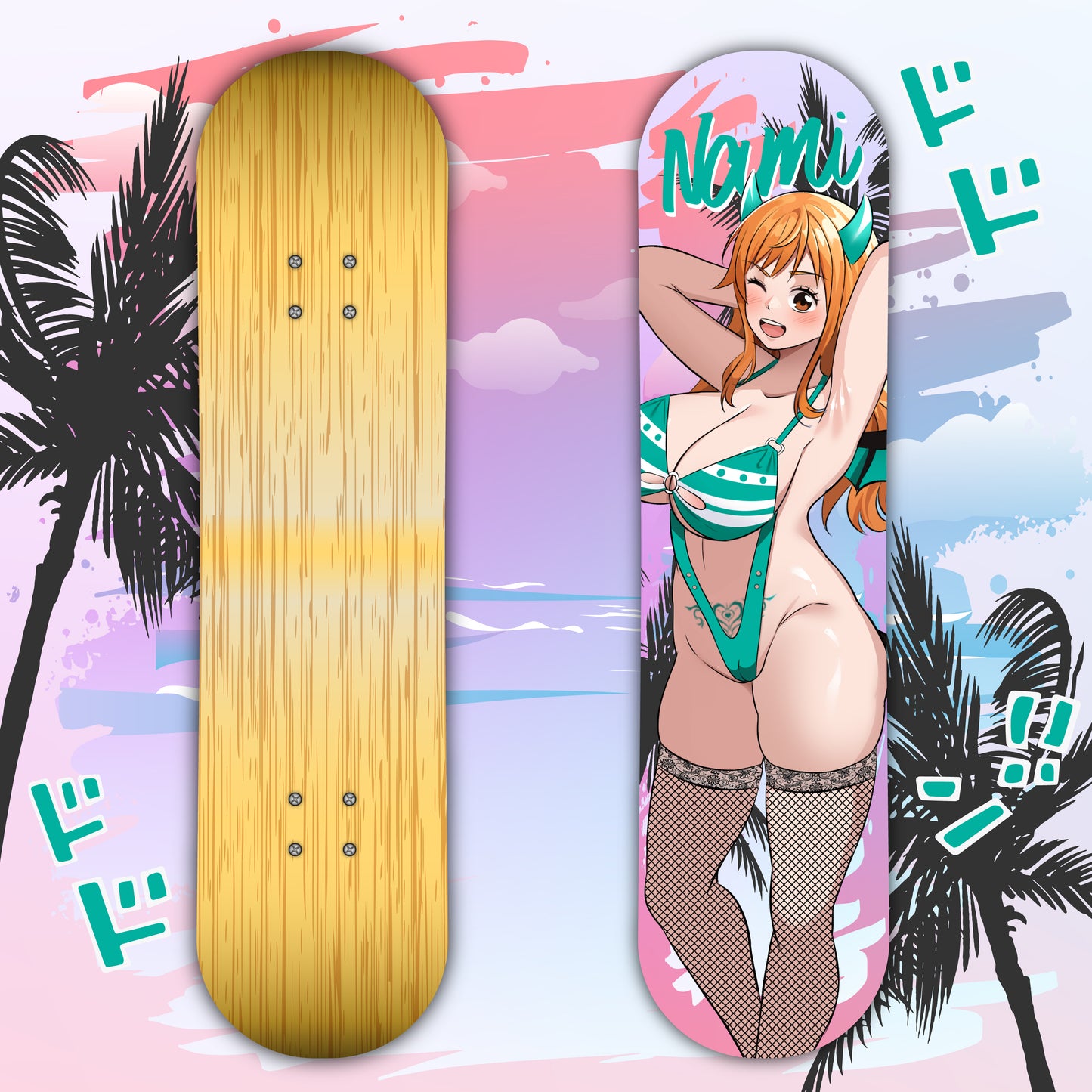 Beach Babe Succubus Nami Skate Deck