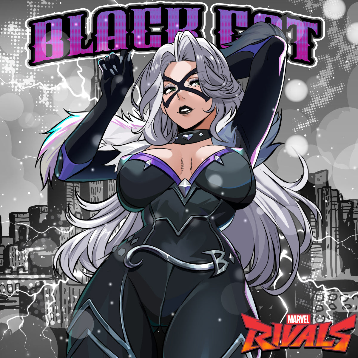 Anime Waifu Black Cat