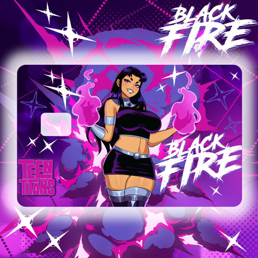 Seductive Black Fire Credit Card Skin