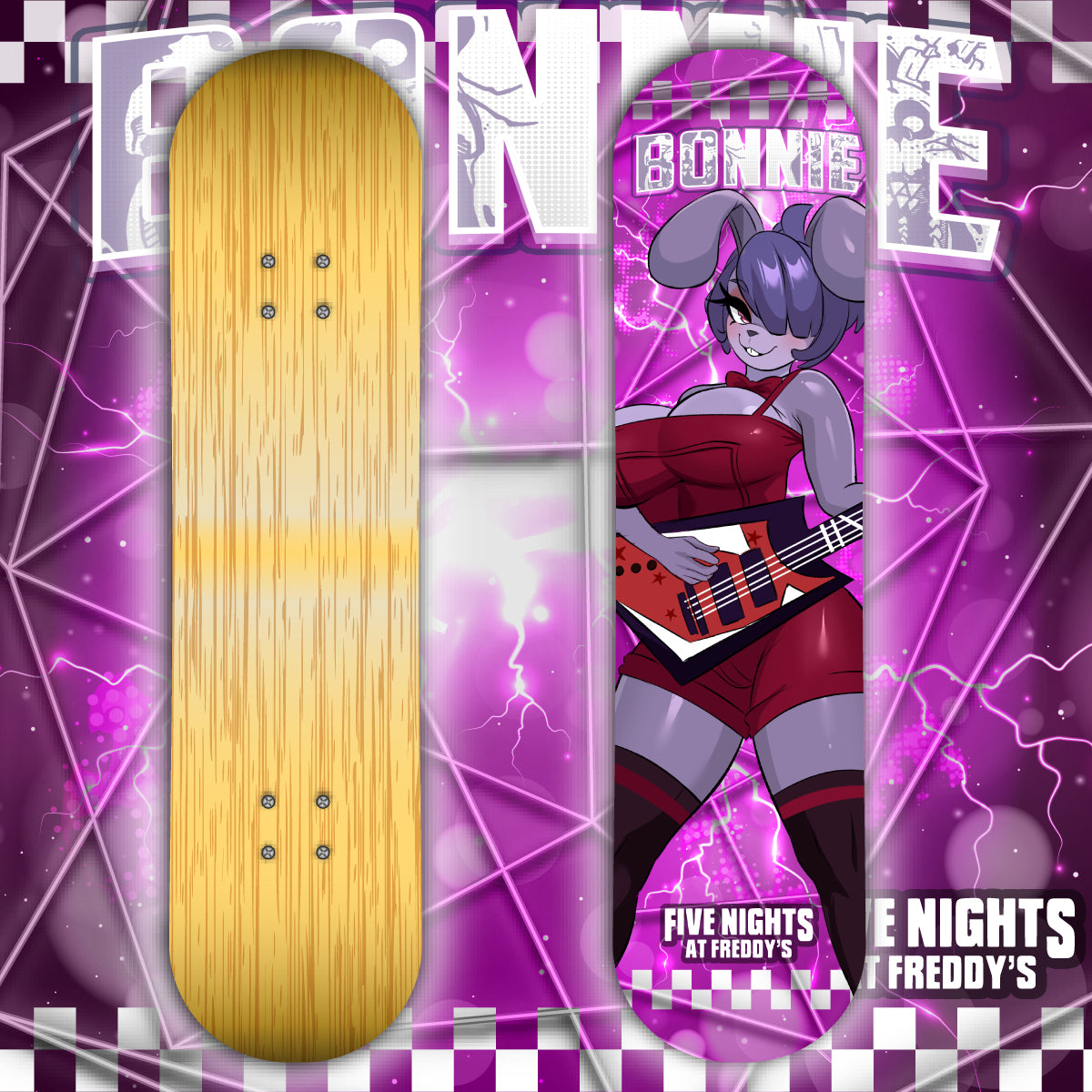 Anime Waifu Skate Deck Bonnie