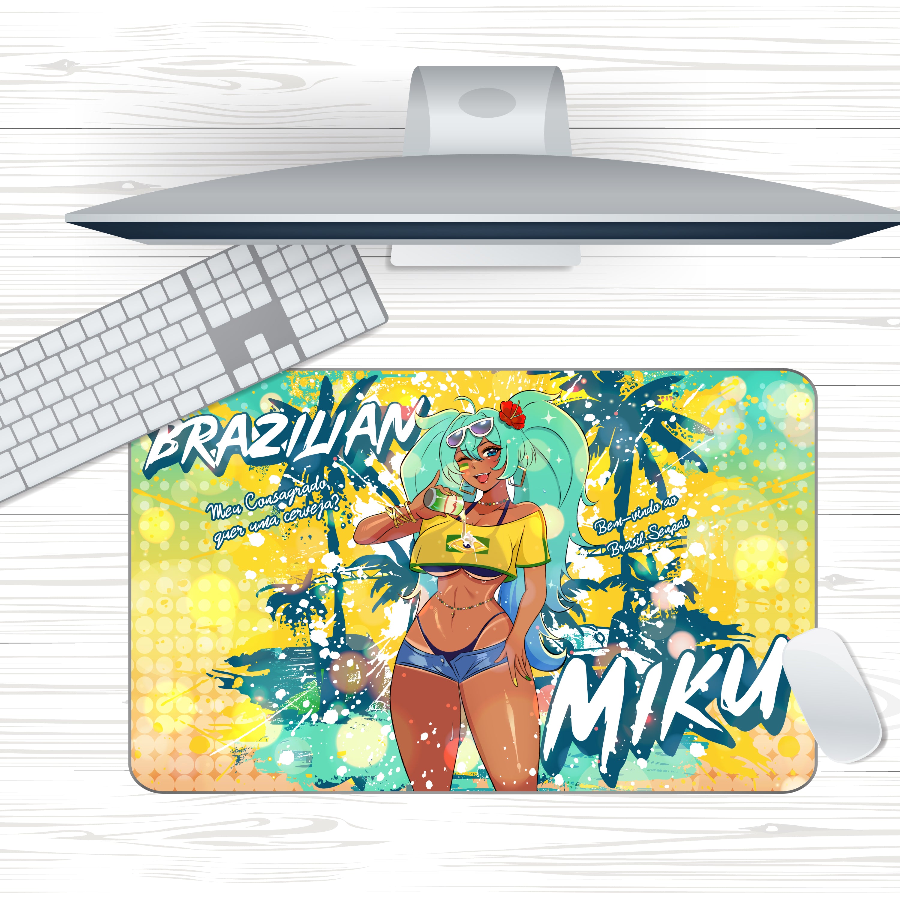Anime Waifu Brazilian Miku Mousepad