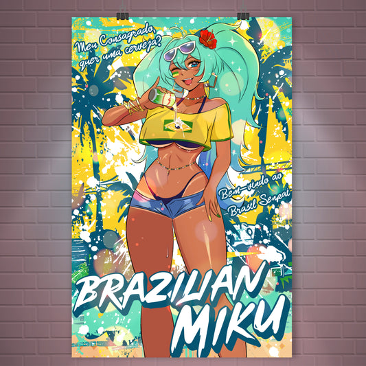 Brazilian Hatsune Miku <3 Poster / Wall Banner