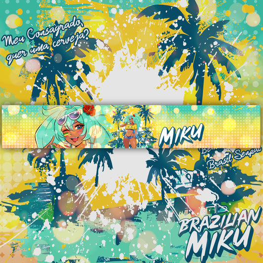 Brazilian Hatsune Miku <3 Windshield Banner