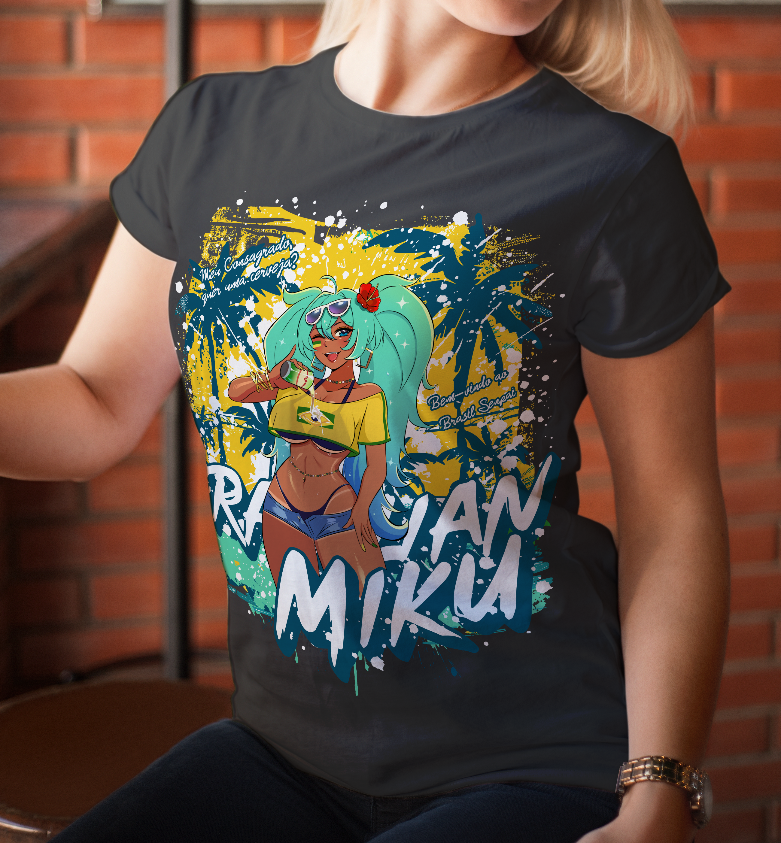 Screen Printed Apparel Brazilian Miku